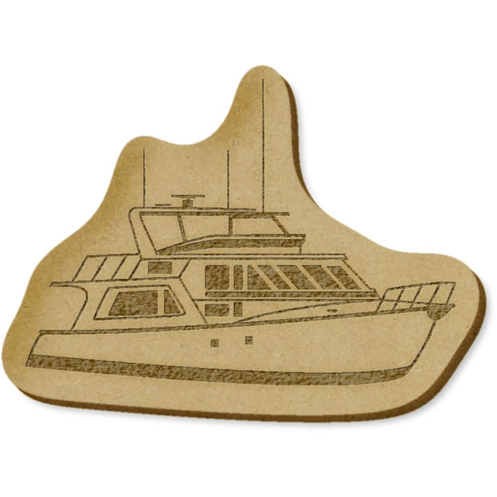 6 x 'Luxury Cruiser' MDF Craft Embellishments (EB00036566)