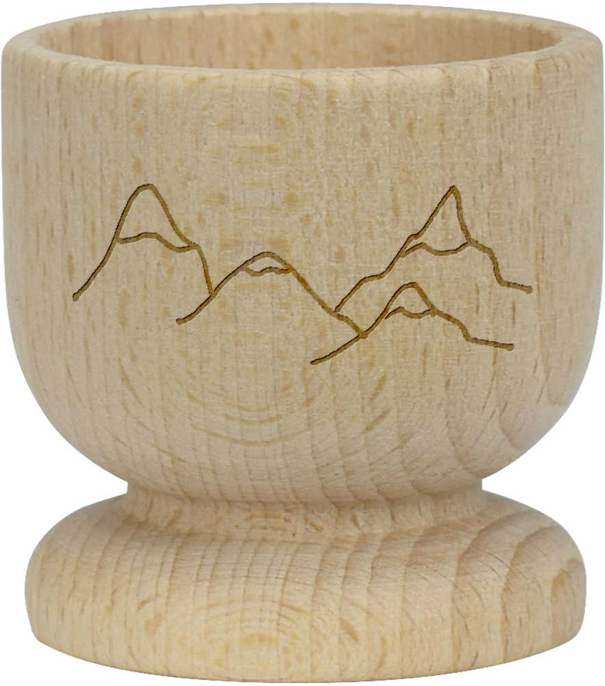 'Snow Capped Mountains' Wooden Egg Cup (EC00018102)
