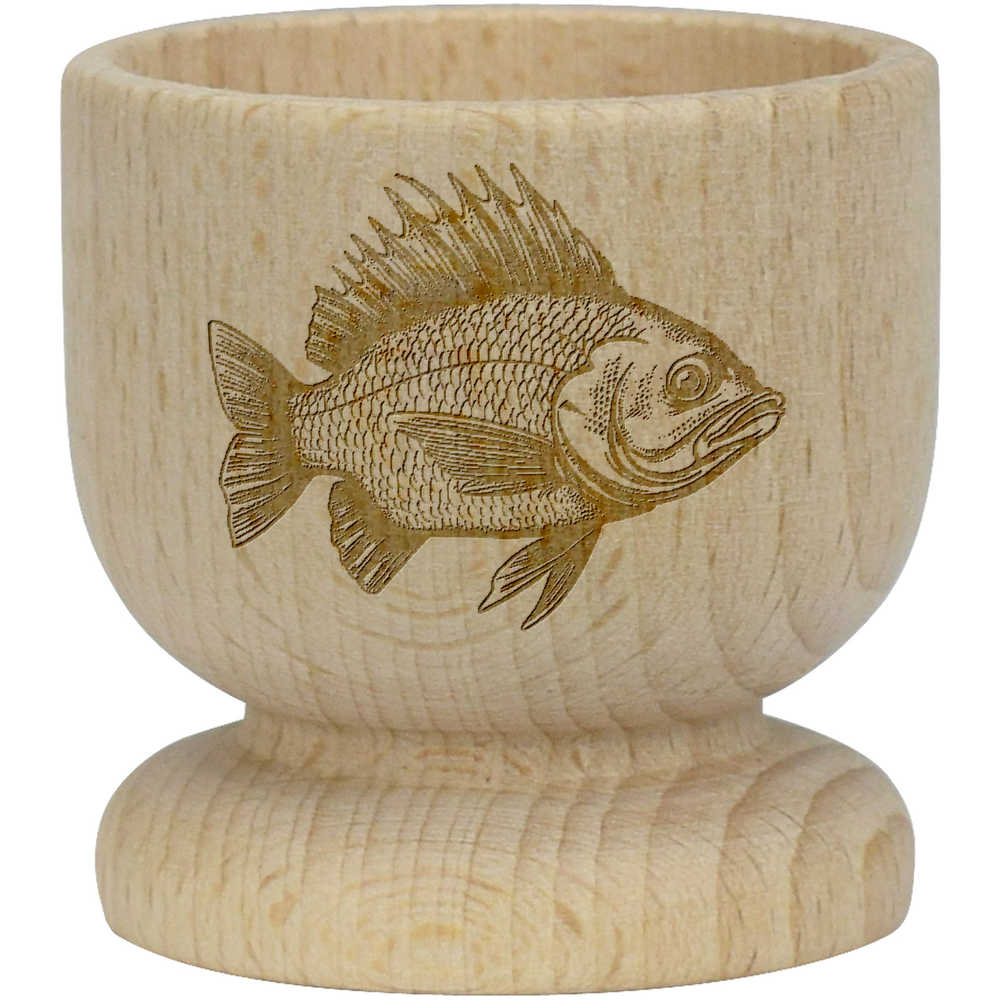 'fish' Wooden Egg Cup - Boiled Egg Holder / Breakfast Tableware for Home and Cafes (EC00025073)