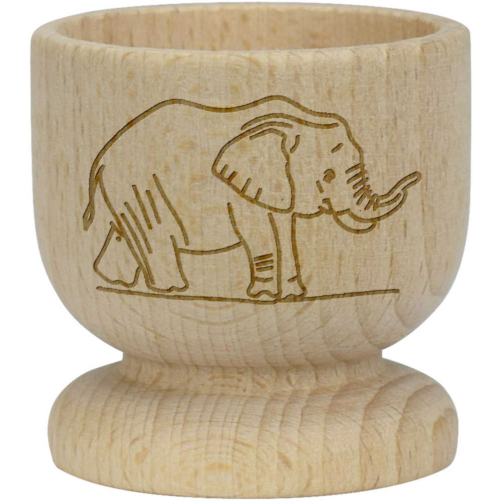'Cute Elephant' Wooden Egg Cup (EC00025408)