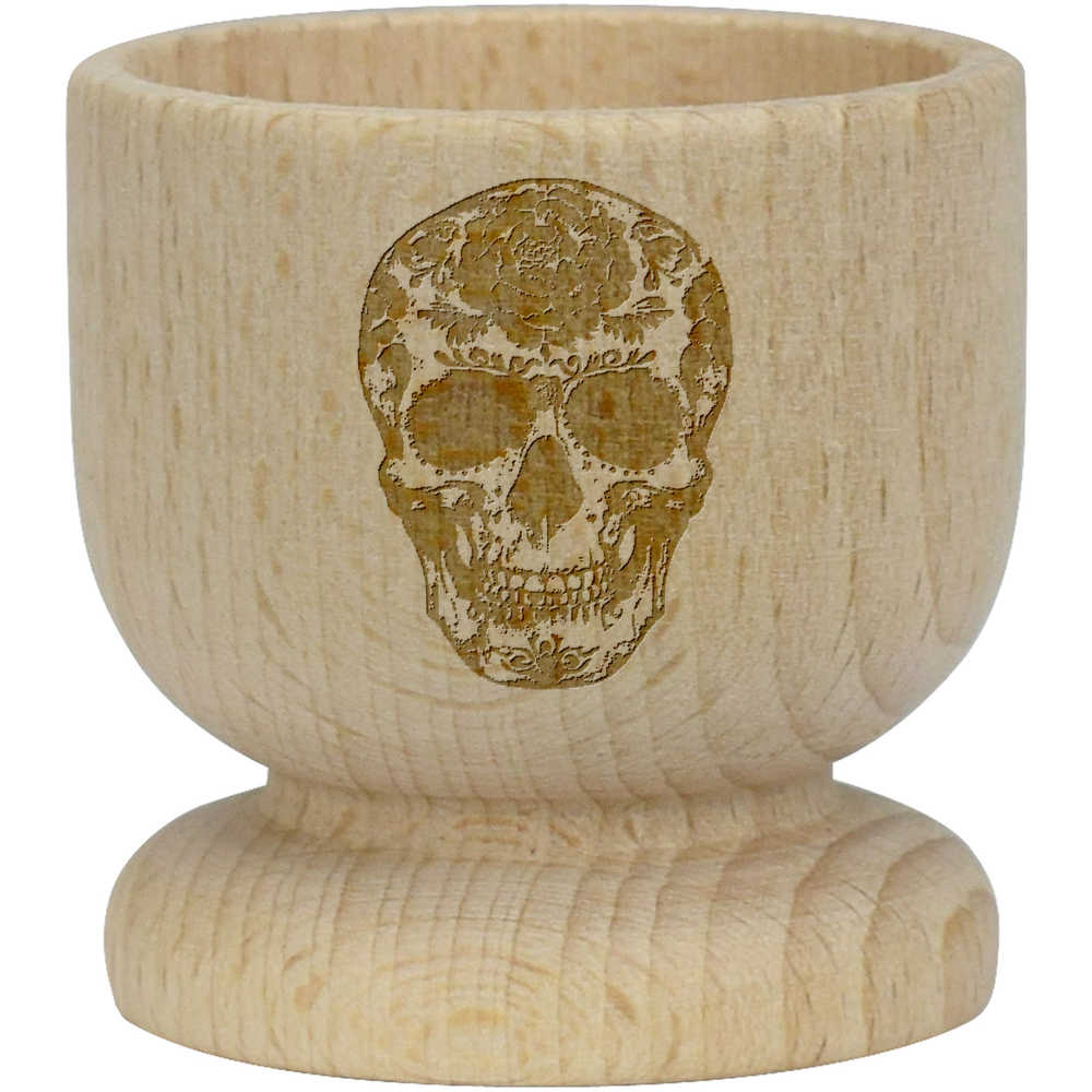 'Sugar Skull' Wooden Egg Cup (EC00025761)