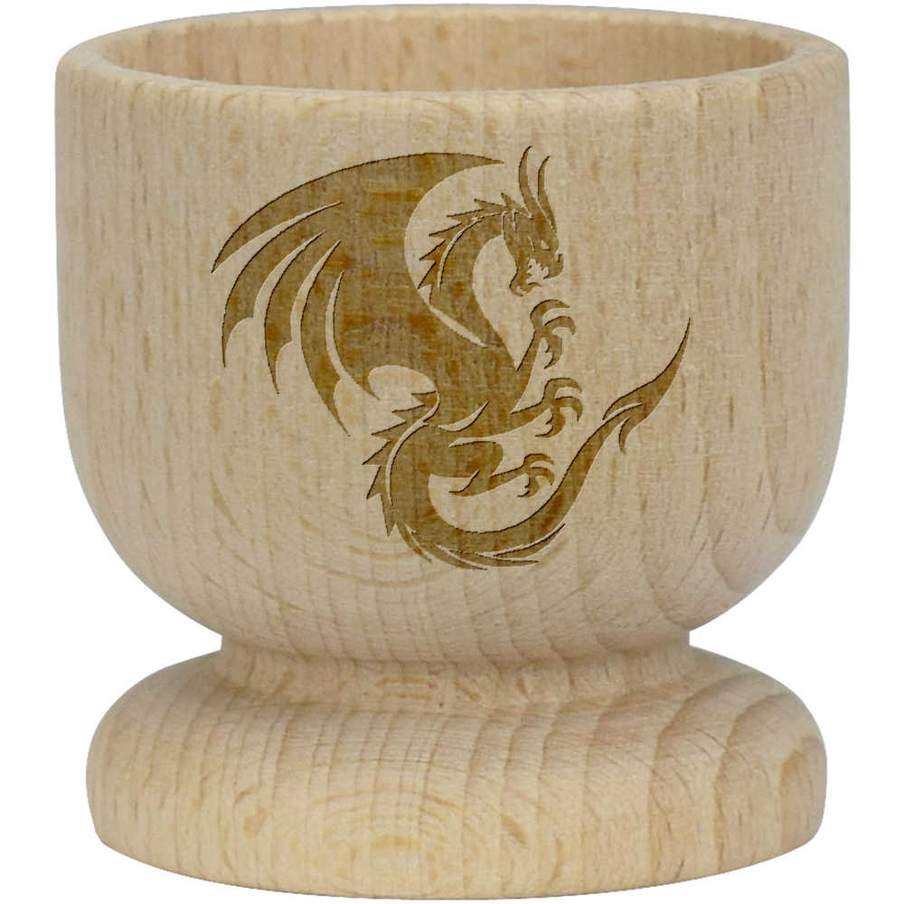 'Coat of Arms Dragon' Wooden Egg Cup (EC00026403)