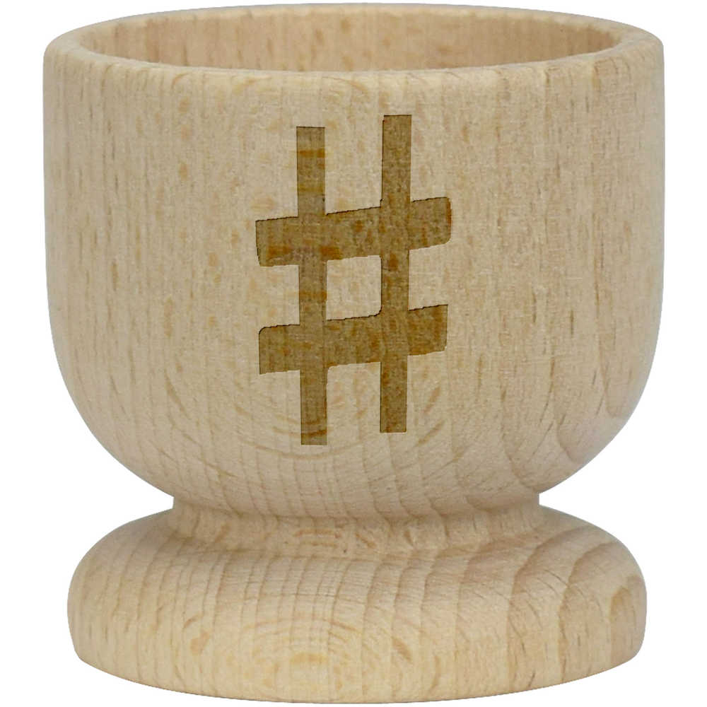 'Sharp' Wooden Egg Cup (EC00029650)