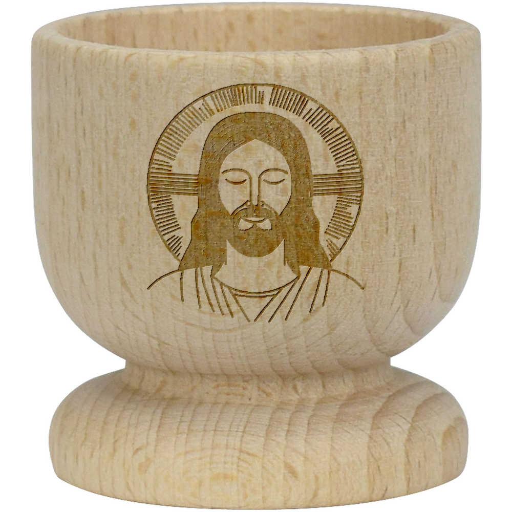 'Saviour Portrait' Wooden Egg Cup (EC00029768)