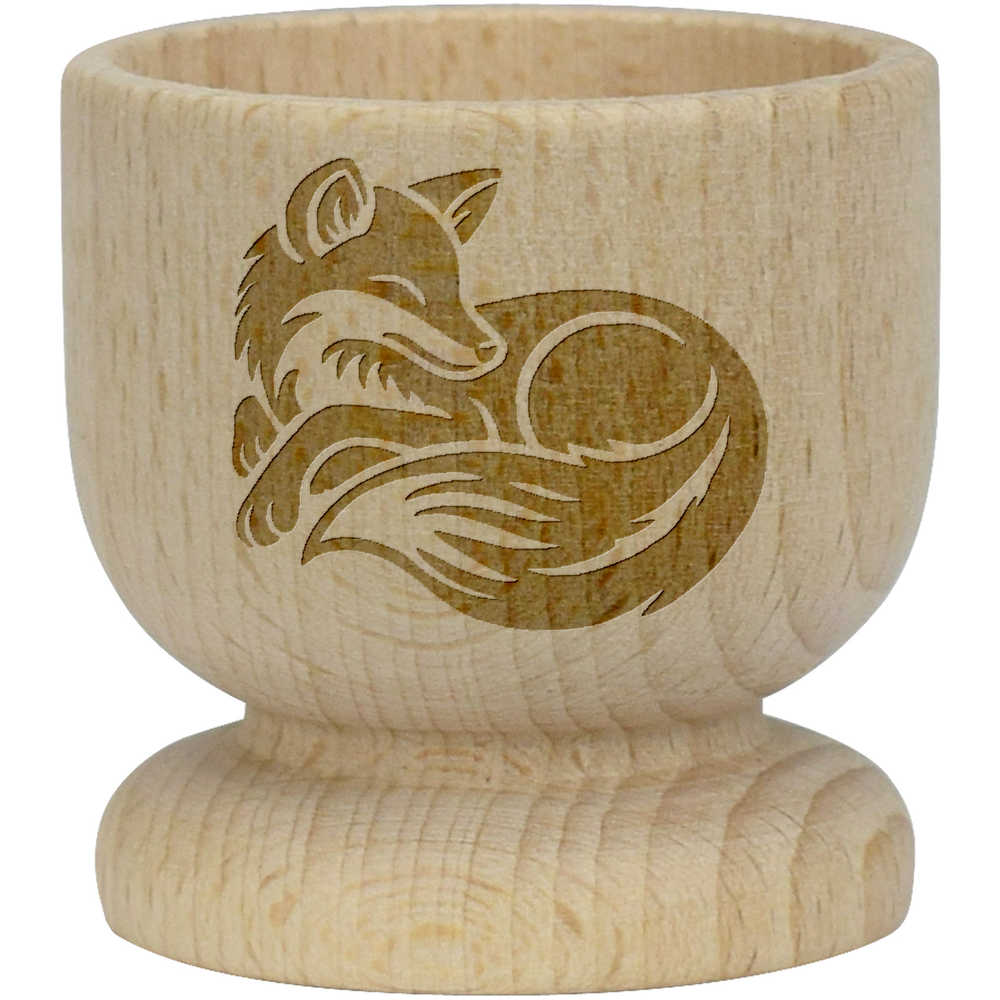 'Sleepy Fox' Wooden Egg Cup (EC00029778)