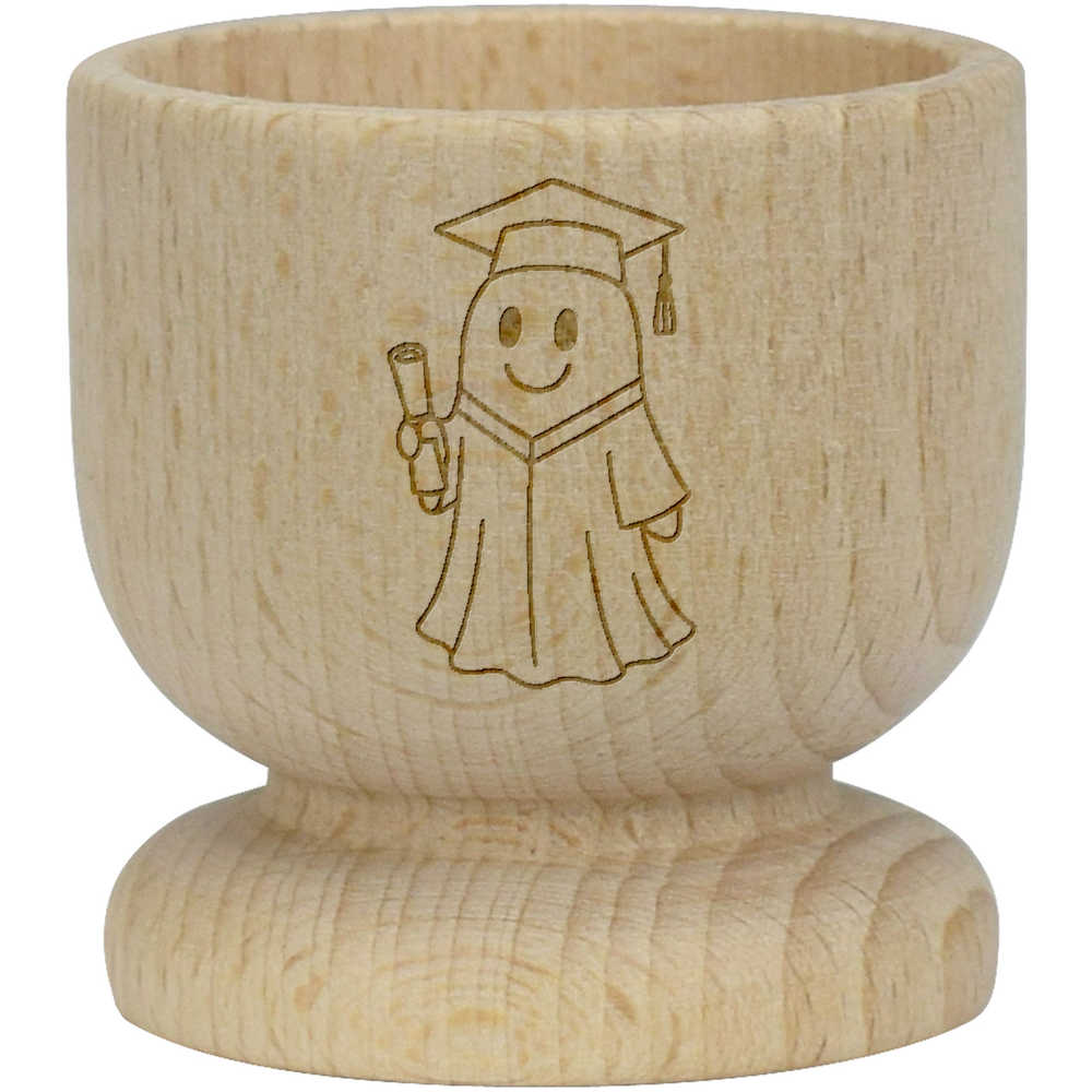 'Graduation Ghost' Wooden Egg Cup (EC00030910)