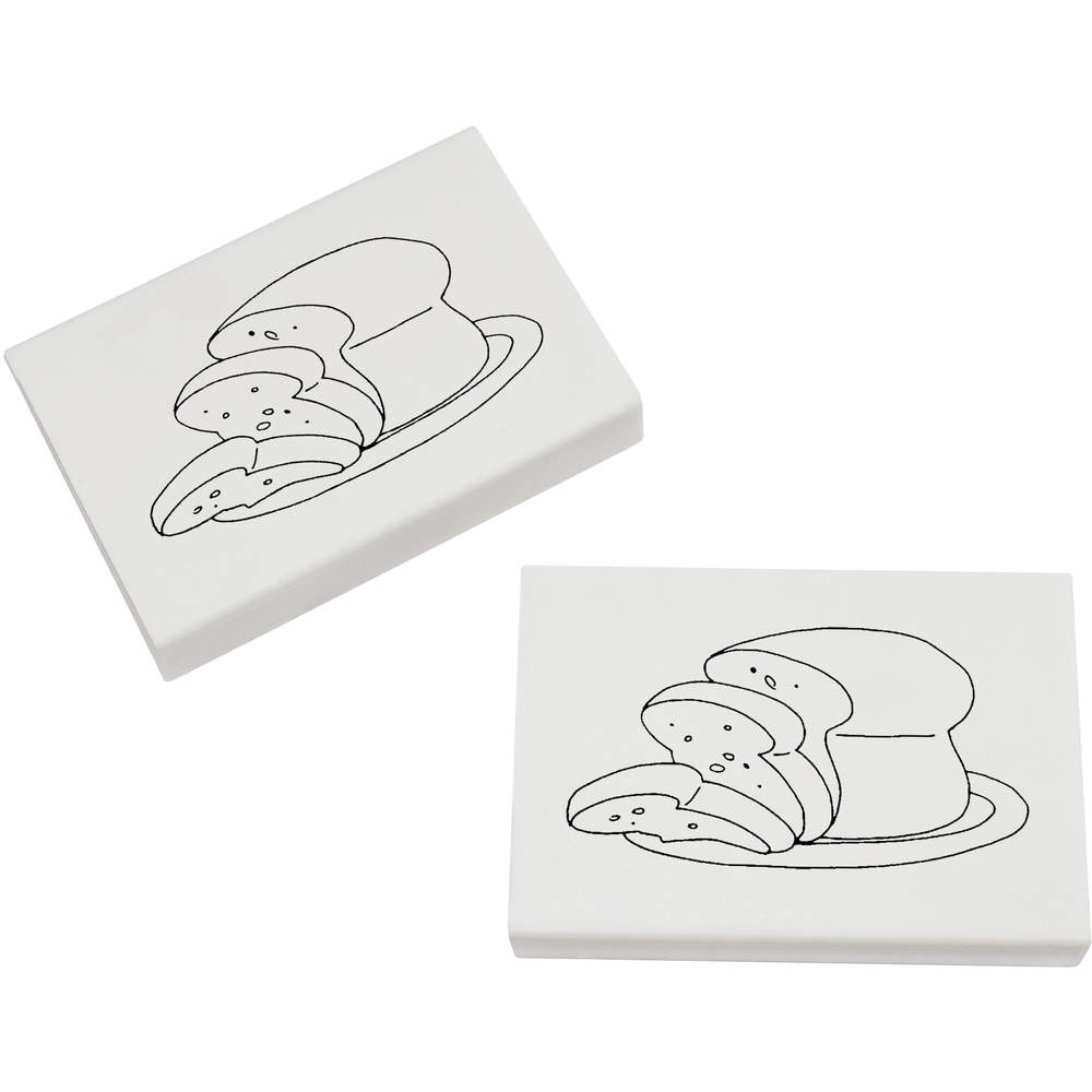 2 x 45mm 'Bread' Erasers Rubbers ER00003685 