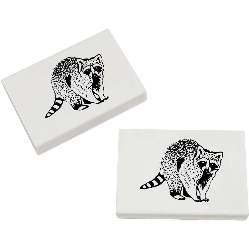 2 x 45mm 'Racoon' Erasers / Rubbers (ER00019118)