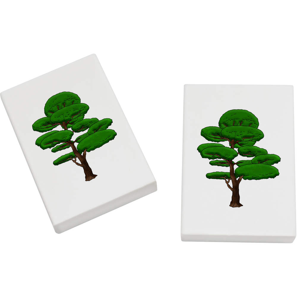 2 x 45mm 'Bonsai Tree' Erasers / Rubbers (ER00027775)