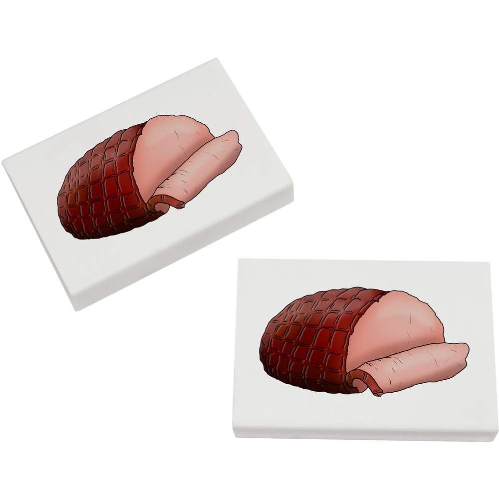 2 x 45mm 'Roasted Ham' Erasers / Rubbers (ER00035104)