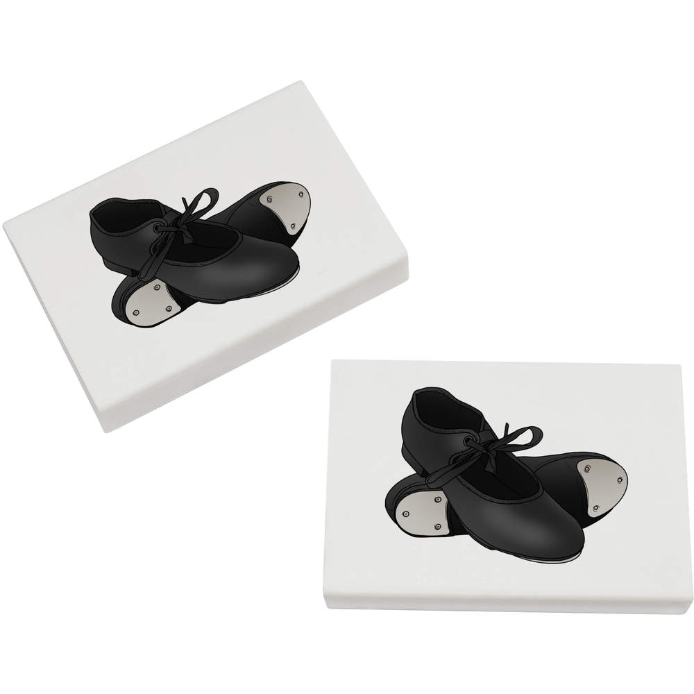 2 x 45mm 'Tap Dancing Shoes' Erasers / Rubbers (ER00039448)