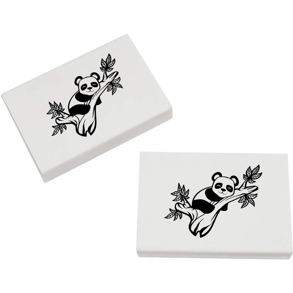 2 x 45mm 'Sleeping Panda' Erasers / Rubbers (ER00043935)