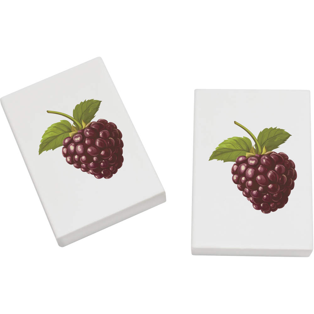 2 x 45mm 'Single Blackberry' Erasers / Rubbers (ER00047491)