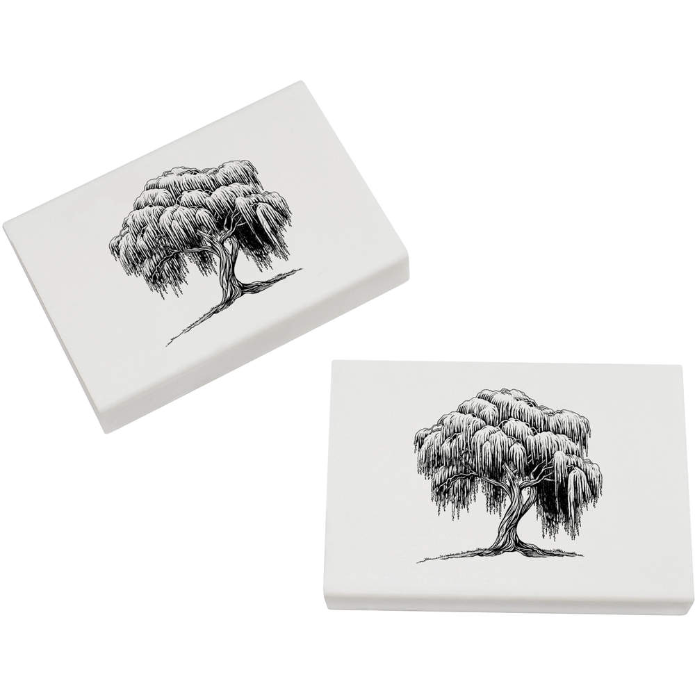 2 x 45mm 'Willow Tree' Erasers / Rubbers (ER00048088)