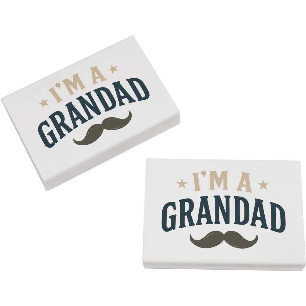 2 x 45mm 'I'm a Grandad' Erasers / Rubbers (ER00049816)