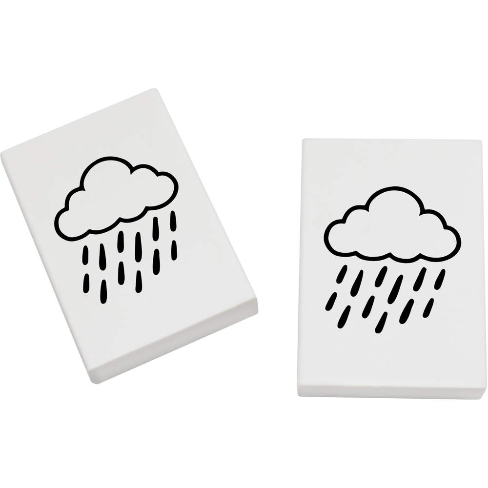 2 x 45mm 'Rain Cloud' Erasers / Rubbers (ER00051616)