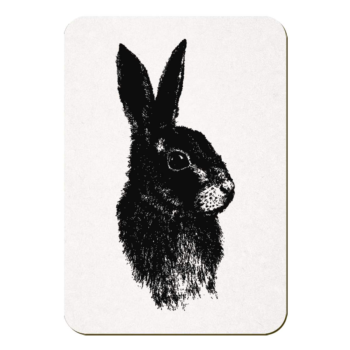 'Rabbit' Rectangular Fridge Magnet - Decorative Refrigerator & Whiteboard Magnet for Home, Kitchen or Office - 70mm x 49mm (FM00040032)