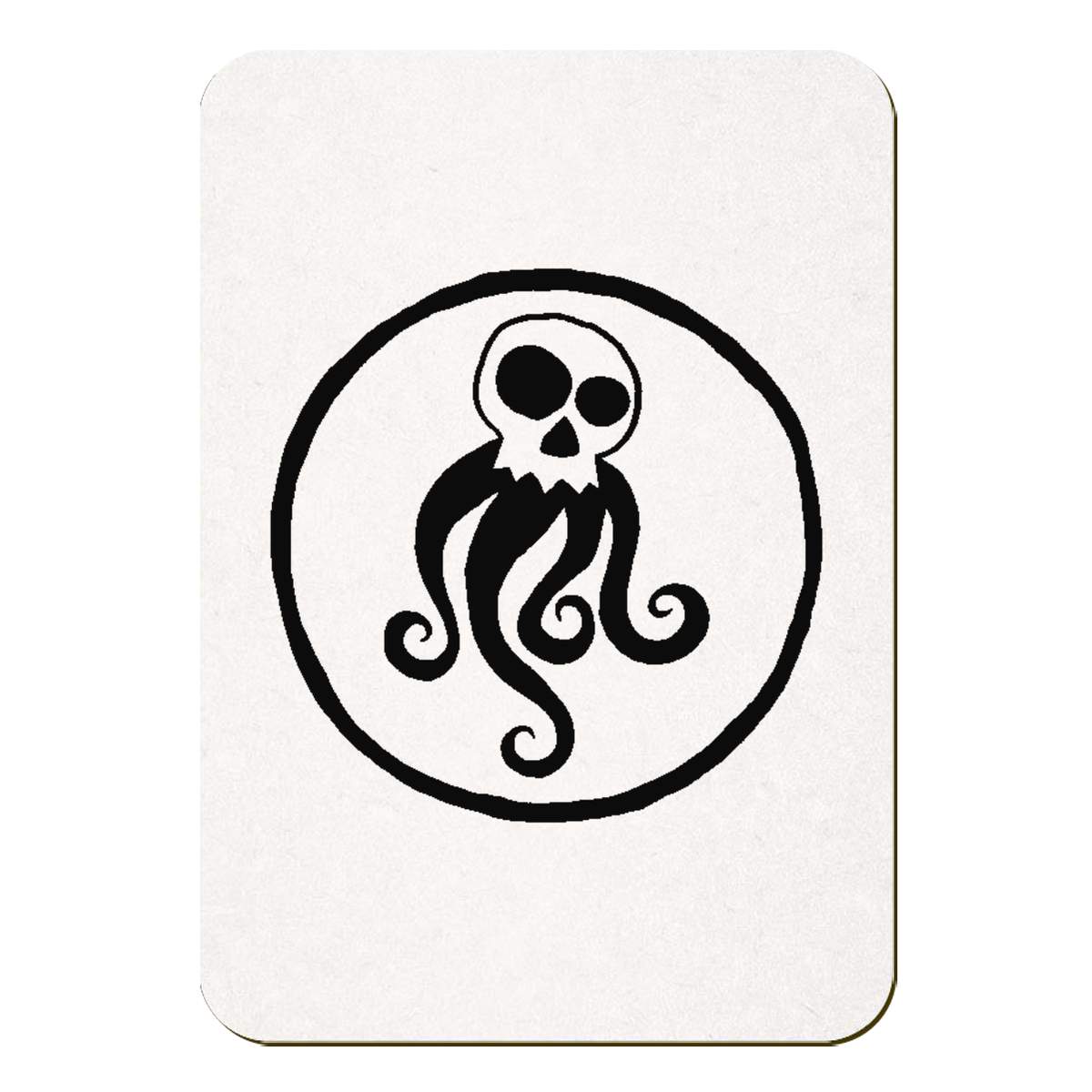 'Skull With Tentacles Motif' Rectangular Fridge Magnet - Decorative Refrigerator & Whiteboard Magnet for Home, Kitchen or Office - 70mm x 49mm (FM00040144)