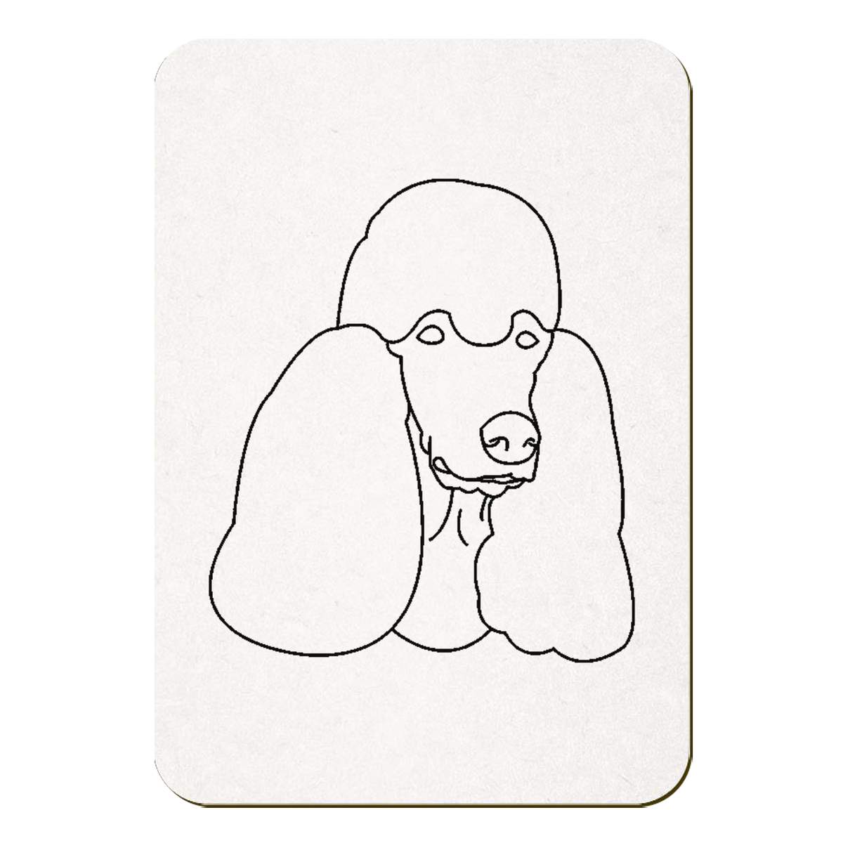 'Poodle Face' Rectangular Fridge Magnet - Decorative Refrigerator & Whiteboard Magnet for Home, Kitchen or Office - 70mm x 49mm (FM00040157)