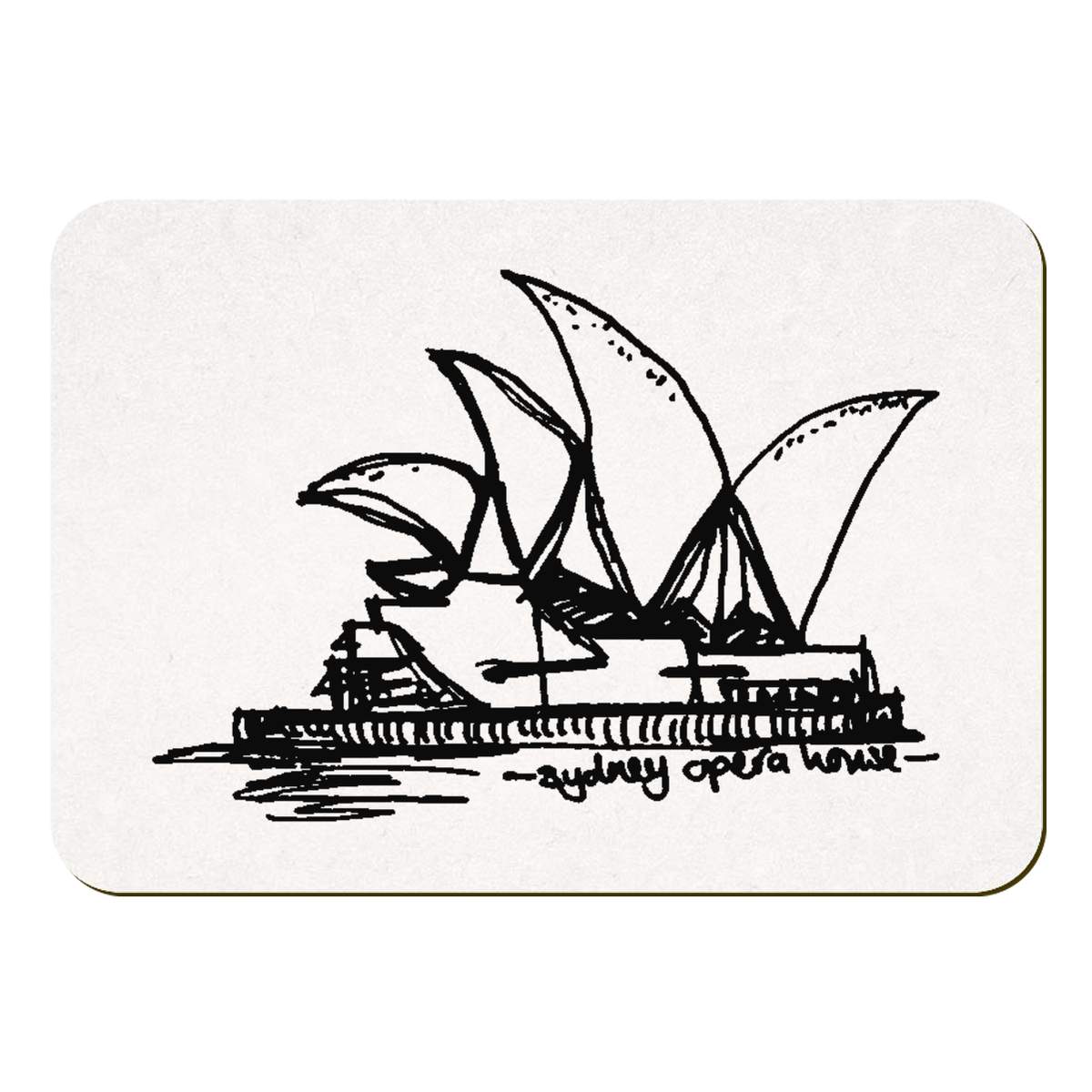 'Sydney Opera House' Fridge Magnet - 70mm x 49mm - Decorative Refrigerator & Whiteboard Magnet for Home, Kitchen or Office (FM00040607)