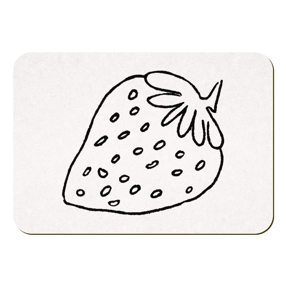 'Strawberry' Rectangular Fridge Magnet - Decorative Refrigerator & Whiteboard Magnet for Home, Kitchen or Office - 70mm x 49mm (FM00040973)