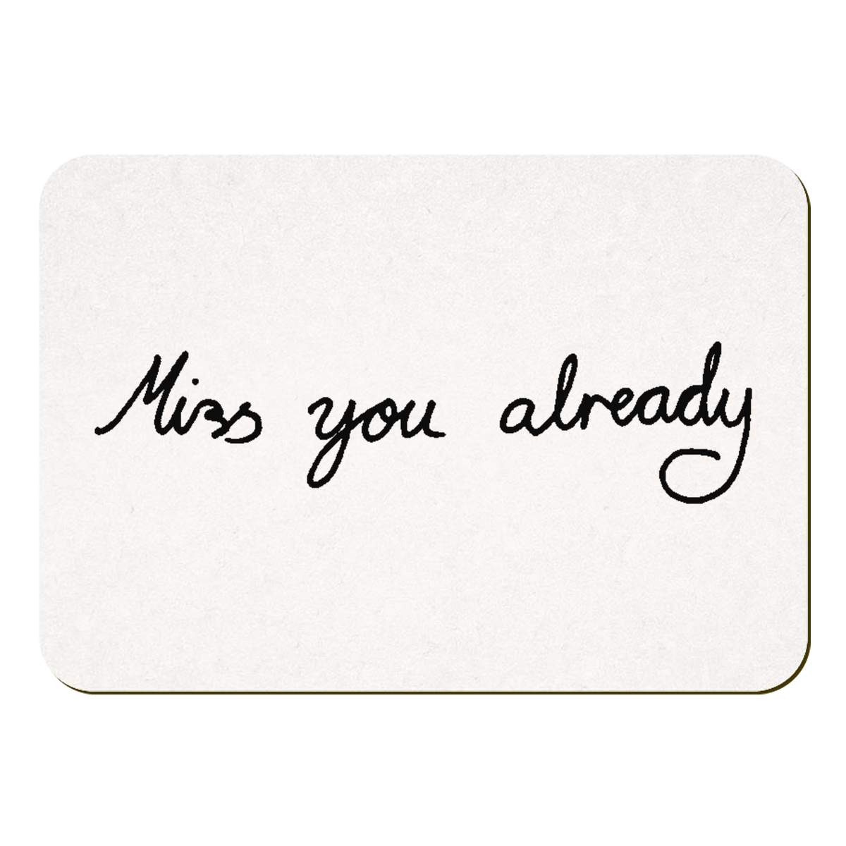 'Miss You Already' Fridge Magnet - 70mm x 49mm - Decorative Refrigerator & Whiteboard Magnet for Home, Kitchen or Office (FM00041112)
