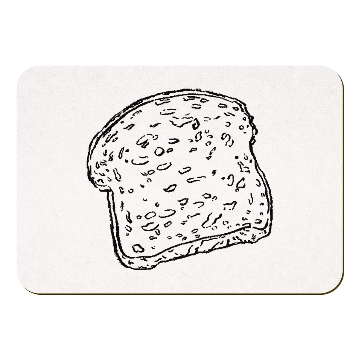 'Slice Of Bread' Rectangular Fridge Magnet - Decorative Refrigerator & Whiteboard Magnet for Home, Kitchen or Office - 70mm x 49mm (FM00041183)