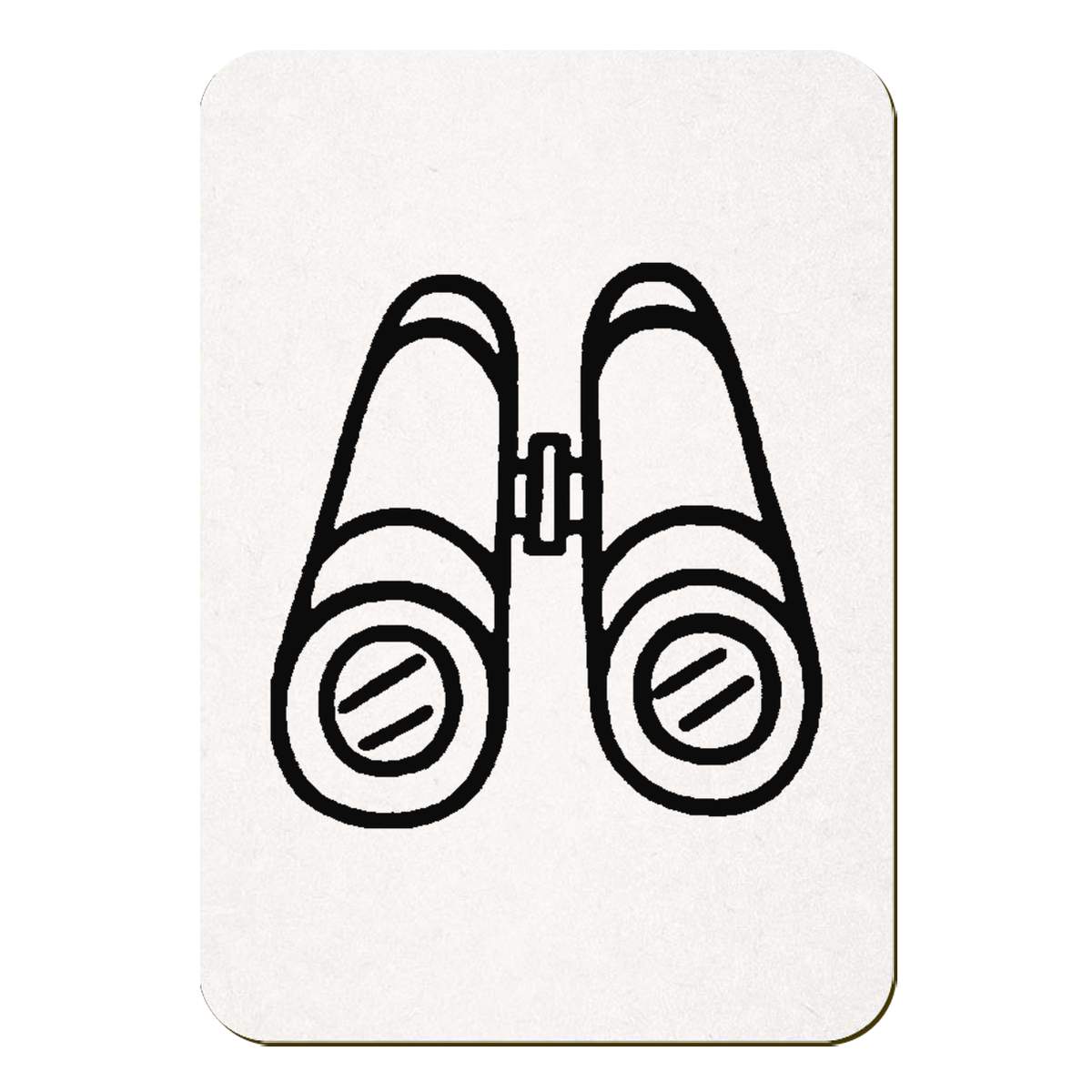 'Binoculars' Rectangular Fridge Magnet - Decorative Refrigerator & Whiteboard Magnet for Home, Kitchen or Office - 70mm x 49mm (FM00042436)