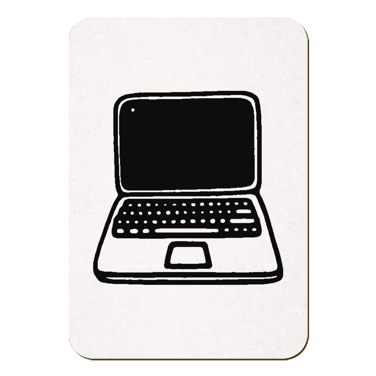 'Laptop' Fridge Magnet - 70mm x 49mm - Decorative Refrigerator & Whiteboard Magnet for Home, Kitchen or Office (FM00043324)
