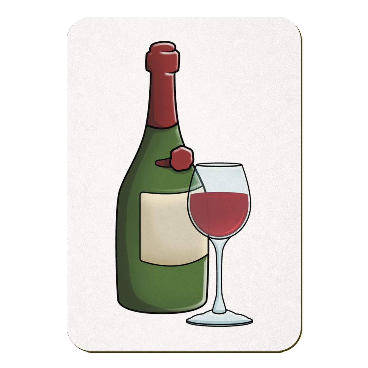 'Red Wine' Fridge Magnet - 70mm x 49mm - Decorative Refrigerator & Whiteboard Magnet for Home, Kitchen or Office (FM00043921)