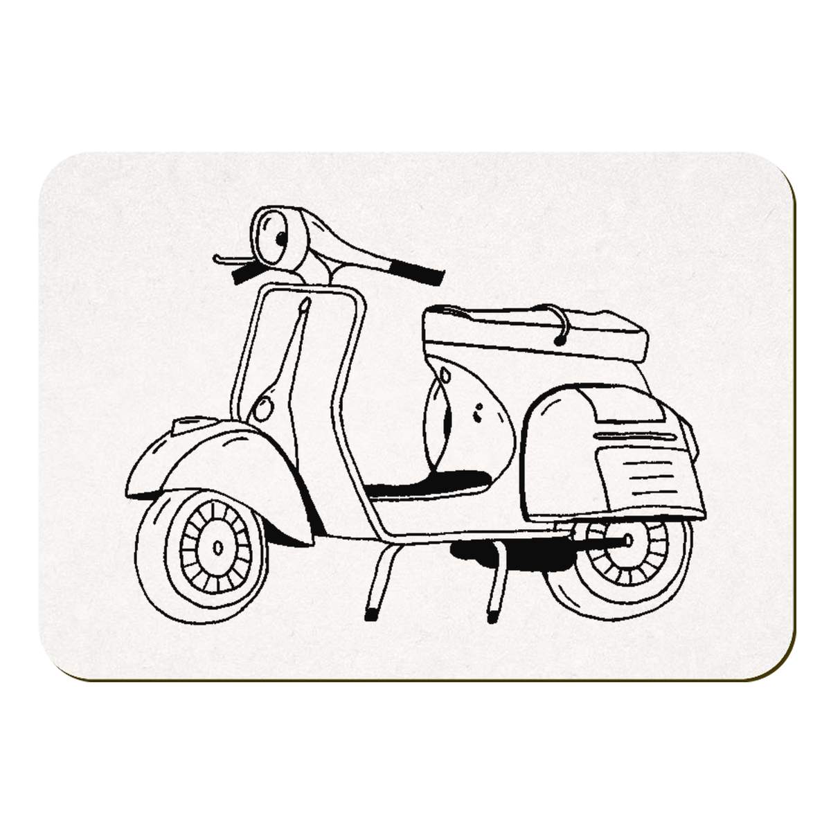 'Scooter' Rectangular Fridge Magnet - Decorative Refrigerator & Whiteboard Magnet for Home, Kitchen or Office - 70mm x 49mm (FM00044502)