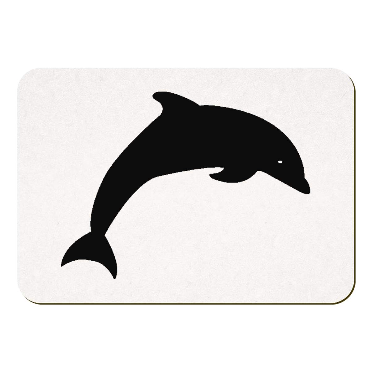 'Dolphin' Rectangular Fridge Magnet - Decorative Refrigerator & Whiteboard Magnet for Home, Kitchen or Office - 70mm x 49mm (FM00045182)