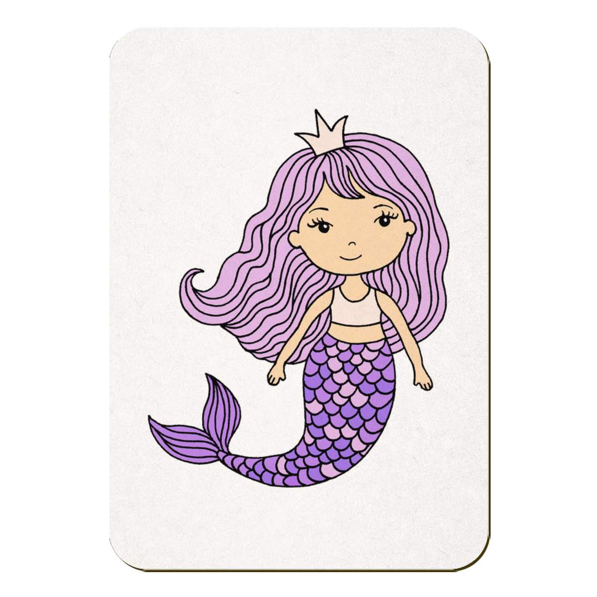 'Mermaid' Rectangular Fridge Magnet - Decorative Refrigerator & Whiteboard Magnet for Home, Kitchen or Office - 70mm x 49mm (FM00045195)