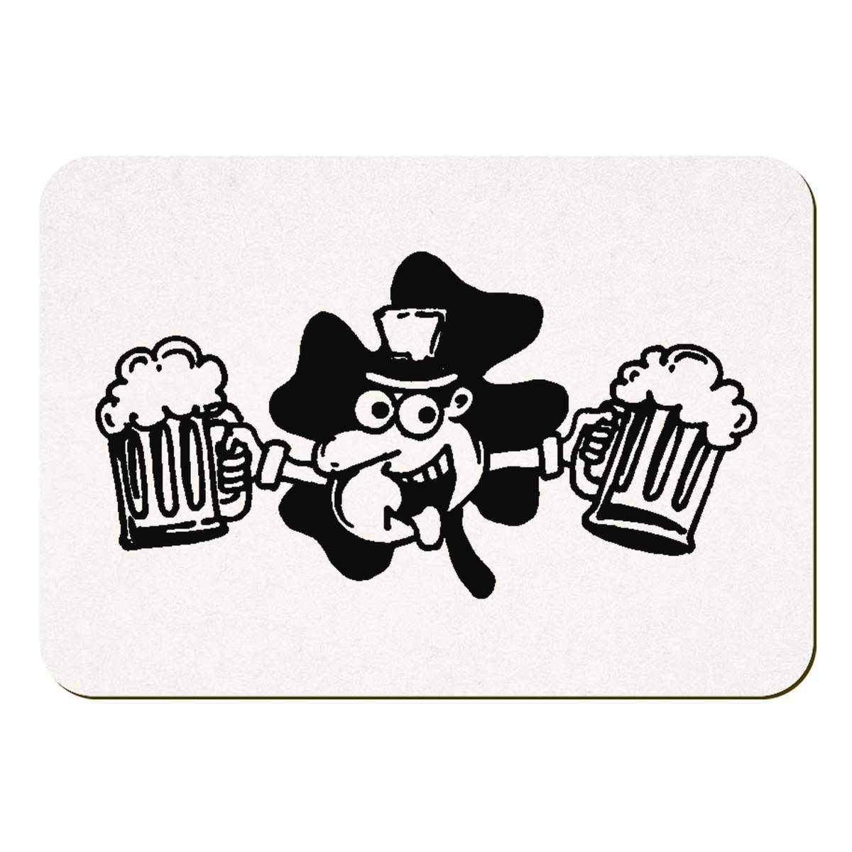 'Irish Man With Beers' Rectangular Fridge Magnet - Decorative Refrigerator & Whiteboard Magnet for Home, Kitchen or Office - 70mm x 49mm (FM00045492)