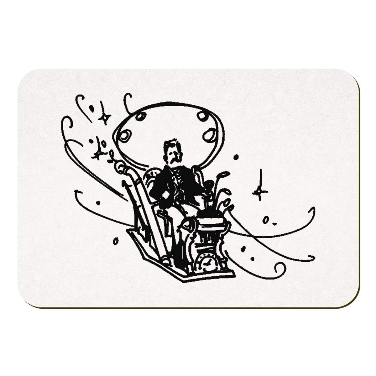 'Time Machine Man' Rectangular Fridge Magnet - Decorative Refrigerator & Whiteboard Magnet for Home, Kitchen or Office - 70mm x 49mm (FM00045549)