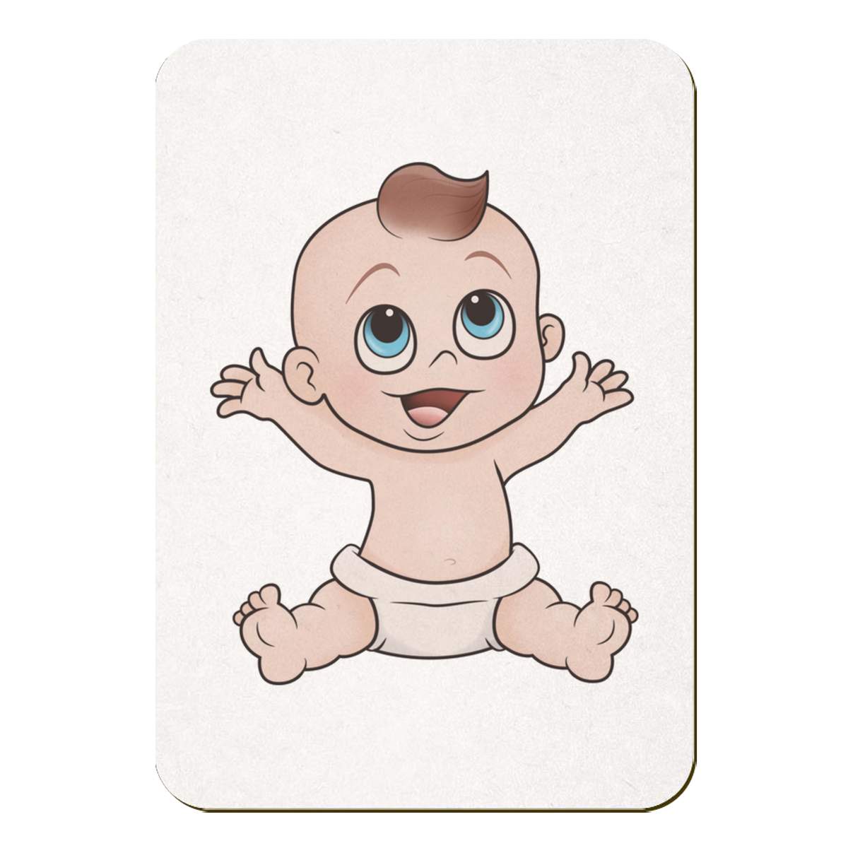 'Baby Boy' Rectangular Fridge Magnet - Decorative Refrigerator & Whiteboard Magnet for Home, Kitchen or Office - 70mm x 49mm (FM00045865)