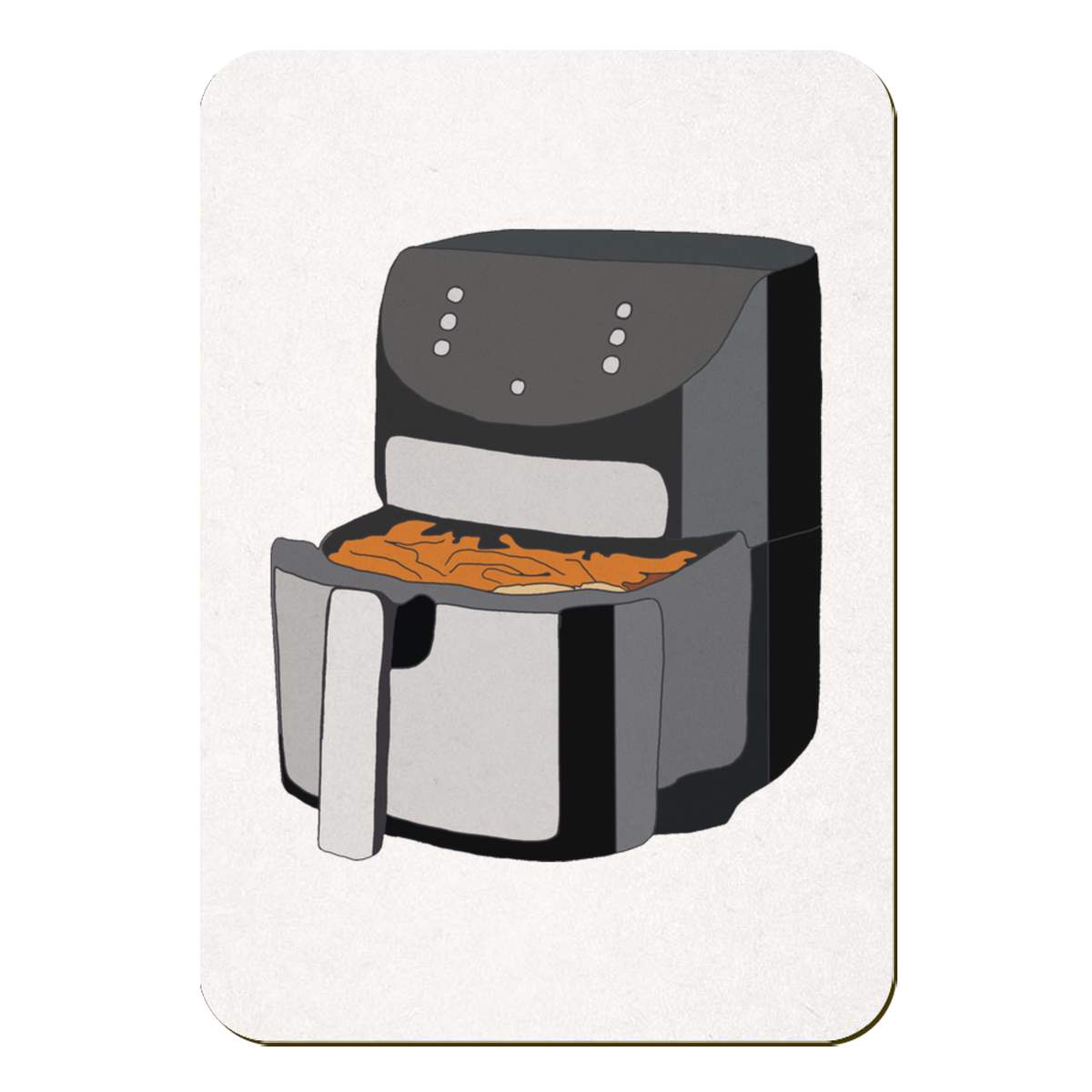 'Air Fryer' Rectangular Fridge Magnet - Decorative Refrigerator & Whiteboard Magnet for Home, Kitchen or Office - 70mm x 49mm (FM00049056)