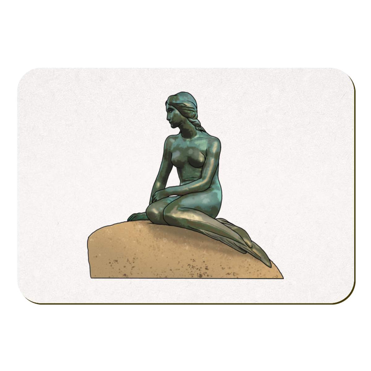 'Little Mermaid Statue' Fridge Magnet - 70mm x 49mm - Decorative Refrigerator & Whiteboard Magnet for Home, Kitchen or Office (FM00050258)