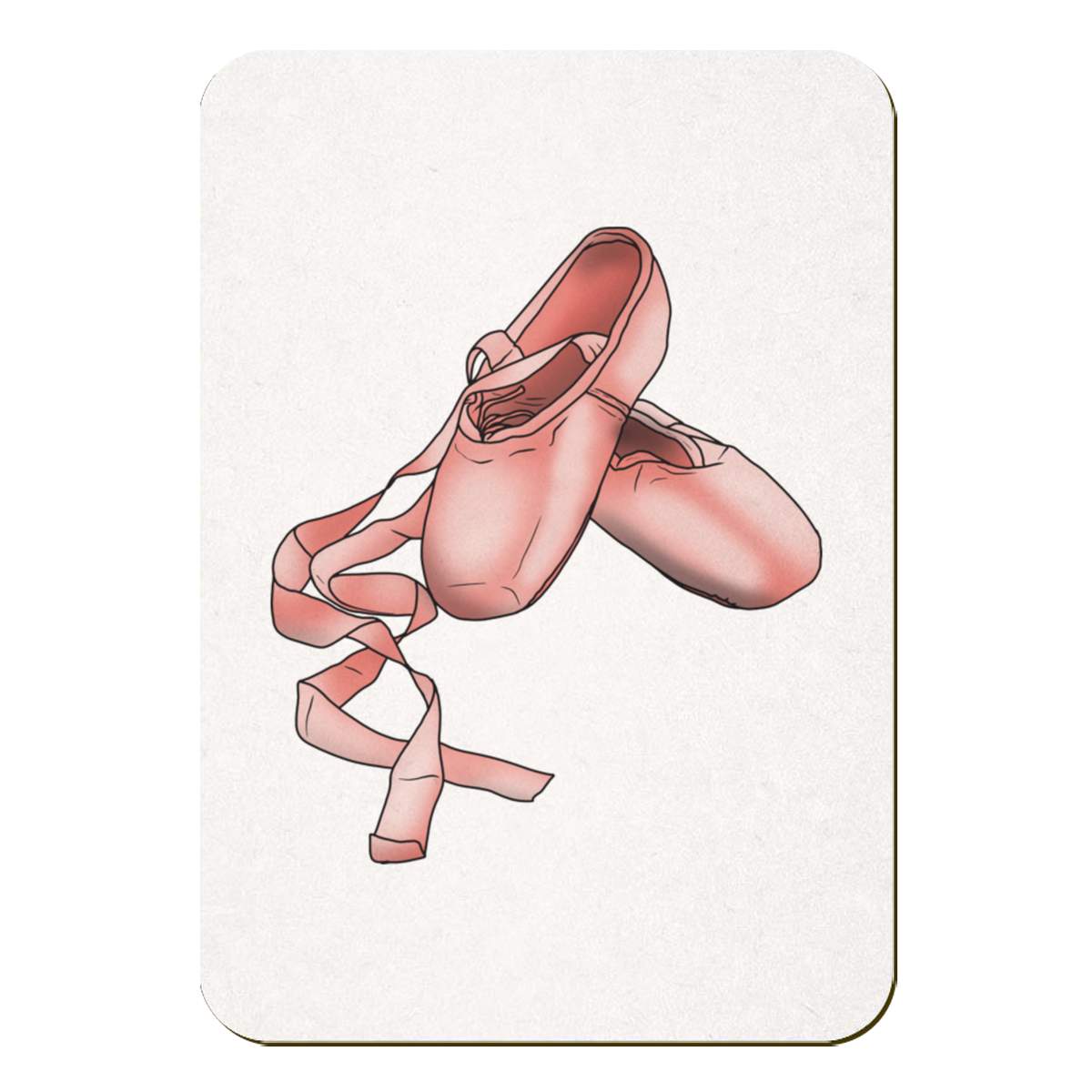 'Ballet Shoes' Rectangular Fridge Magnet - Decorative Refrigerator & Whiteboard Magnet for Home, Kitchen or Office - 70mm x 49mm (FM00052890)