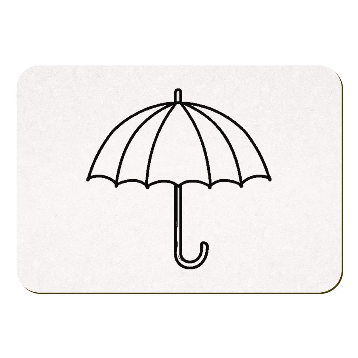 'Simple Umbrella' Rectangular Fridge Magnet - Decorative Refrigerator & Whiteboard Magnet for Home, Kitchen or Office - 70mm x 49mm (FM00053351)