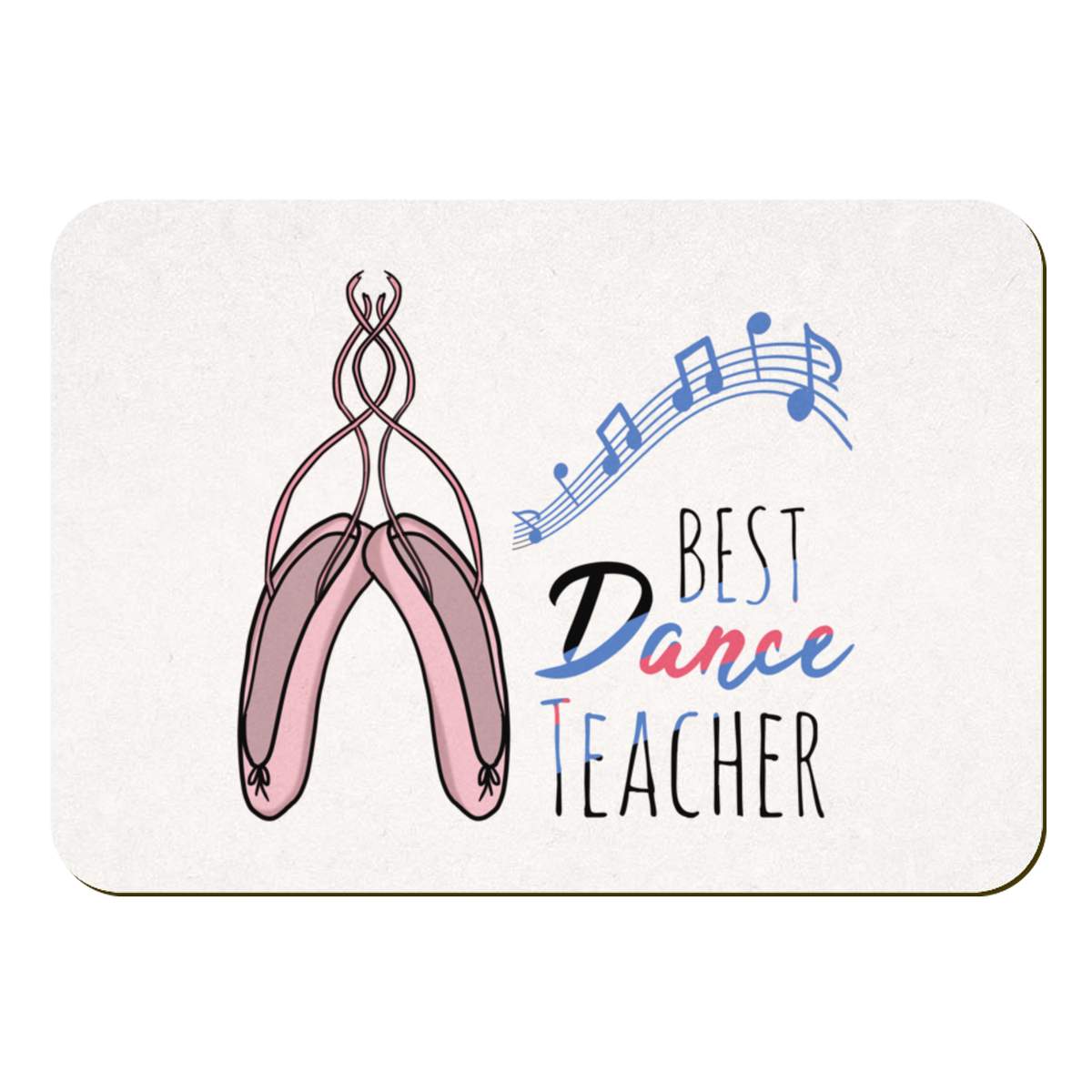 'Best Dance Teacher' Rectangular Fridge Magnet - Decorative Refrigerator & Whiteboard Magnet for Home, Kitchen or Office - 70mm x 49mm (FM00053384)