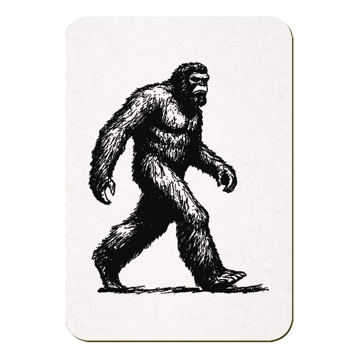 'Bigfoot Walking' Rectangular Fridge Magnet - Decorative Refrigerator & Whiteboard Magnet for Home, Kitchen or Office - 70mm x 49mm (FM00056760)