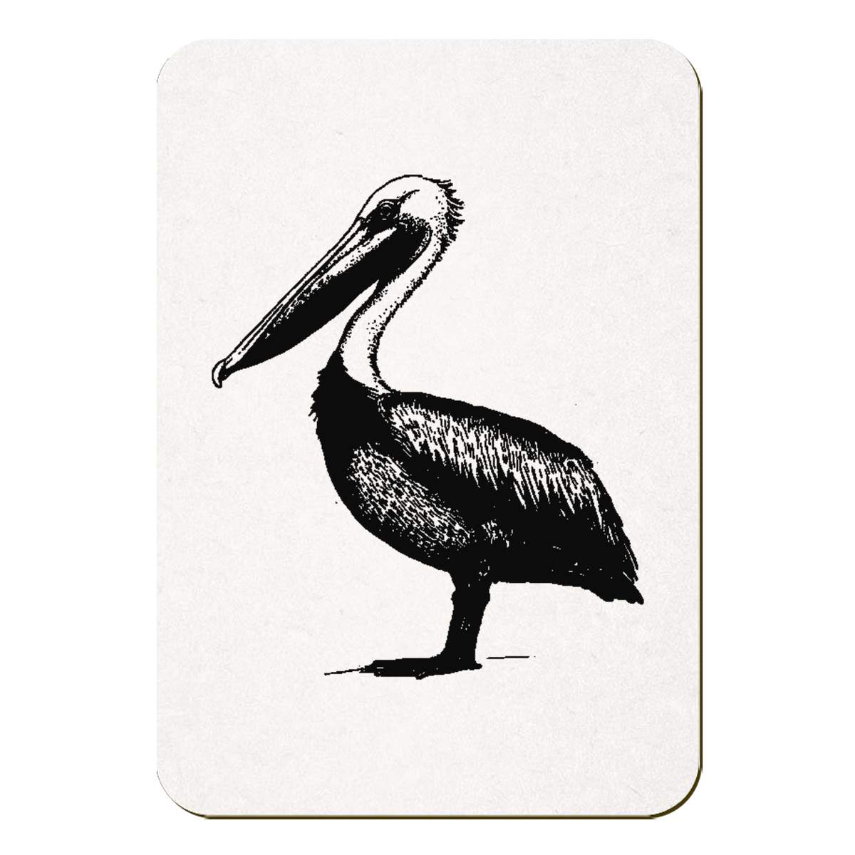 'Pelican Side View' Rectangular Fridge Magnet - Decorative Refrigerator & Whiteboard Magnet for Home, Kitchen or Office - 70mm x 49mm (FM00056910)
