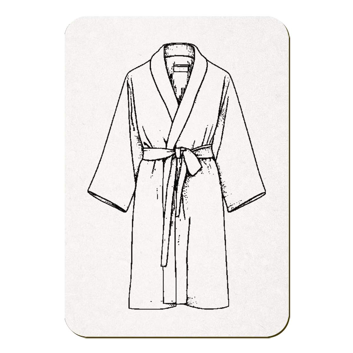 'Bathrobe' Rectangular Fridge Magnet - Decorative Refrigerator & Whiteboard Magnet for Home, Kitchen or Office - 70mm x 49mm (FM00057107)