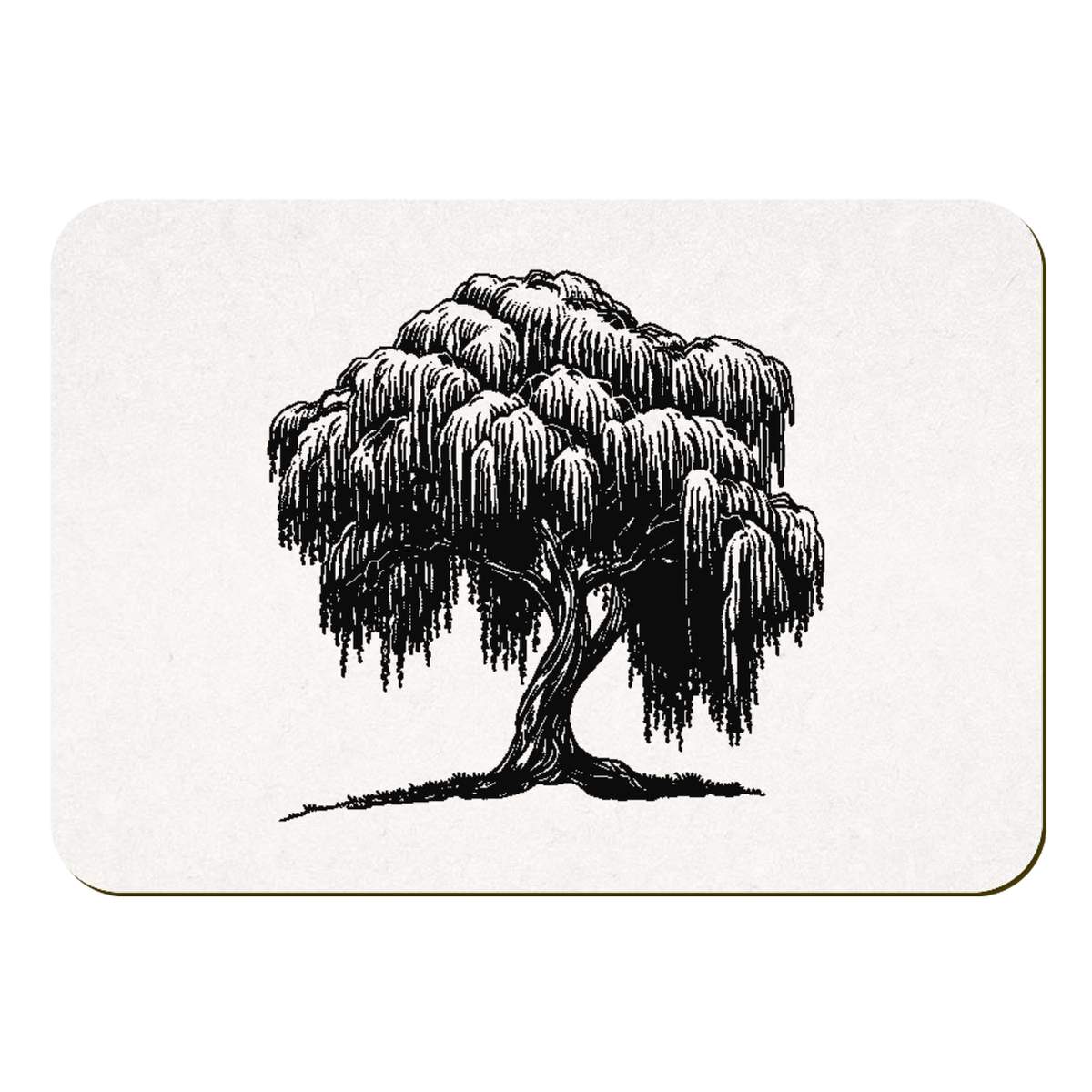 'Willow Tree' Rectangular Fridge Magnet - Decorative Refrigerator & Whiteboard Magnet for Home, Kitchen or Office - 70mm x 49mm (FM00057227)