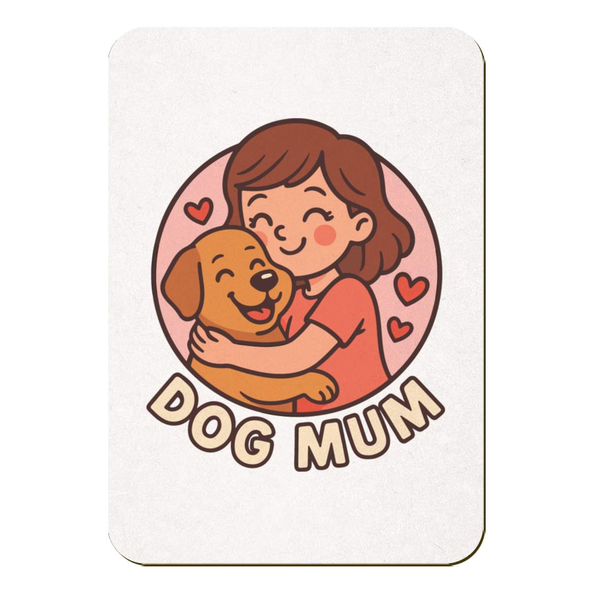 'Dog Mum' Rectangular Fridge Magnet - Decorative Refrigerator & Whiteboard Magnet for Home, Kitchen or Office - 70mm x 49mm (FM00058318)