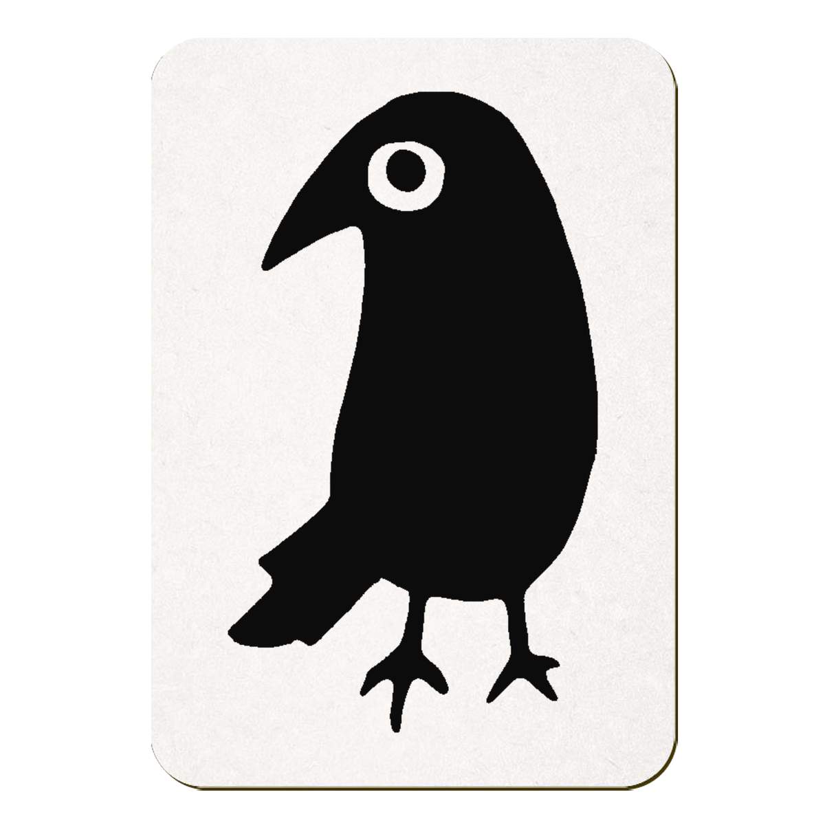 'Crow Side-eye' Rectangular Fridge Magnet - Decorative Refrigerator & Whiteboard Magnet for Home, Kitchen or Office - 70mm x 49mm (FM00059177)