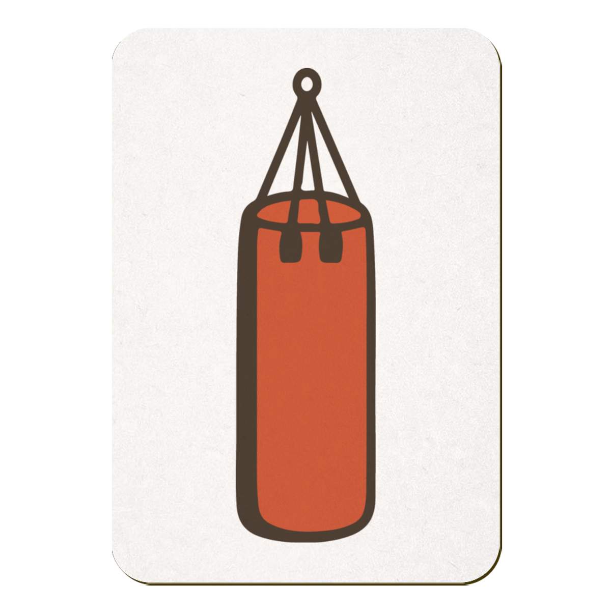 'Punching Bag' Rectangular Fridge Magnet - Decorative Refrigerator & Whiteboard Magnet for Home, Kitchen or Office - 70mm x 49mm (FM00059256)