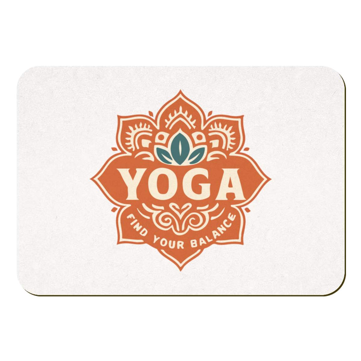 'Yoga Find Your Balance' Rectangular Fridge Magnet - Decorative Refrigerator & Whiteboard Magnet for Home, Kitchen or Office - 70mm x 49mm (FM00059373)