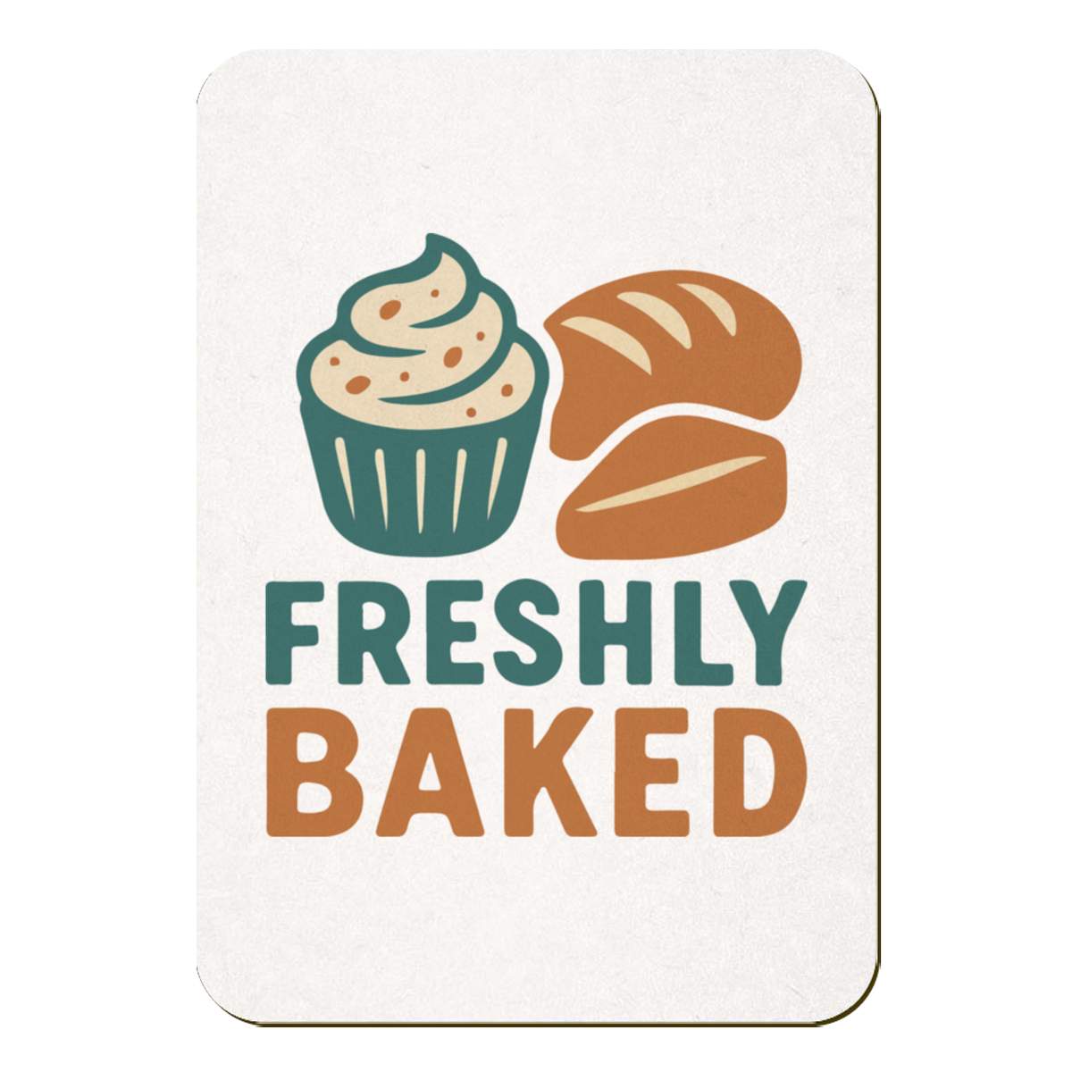 'Freshly Baked Goods' Rectangular Fridge Magnet - Decorative Refrigerator & Whiteboard Magnet for Home, Kitchen or Office - 70mm x 49mm (FM00059477)